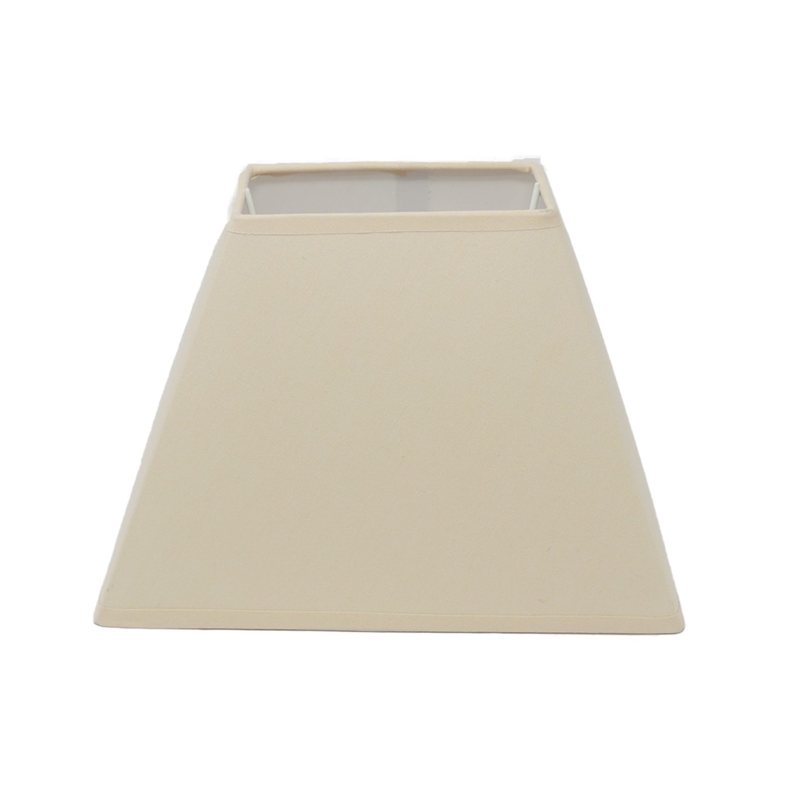 B&S Lampenschirm LampenschirmStoff E14 / E27 Fassung Beige Trapez H 17,5 cm