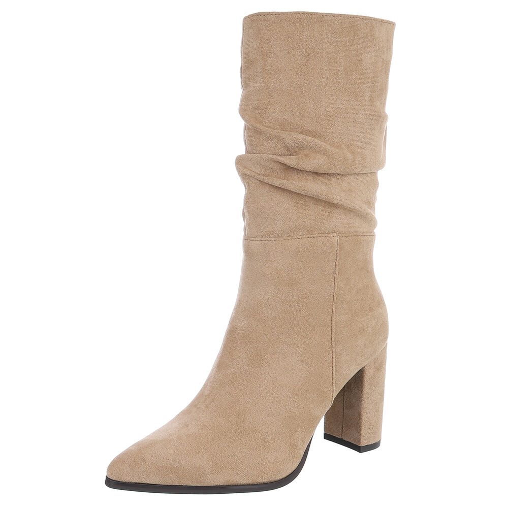 Ital-Design Elegante Damen Boots mit Blockabsatz für Freizeit und Events Hi günstig online kaufen