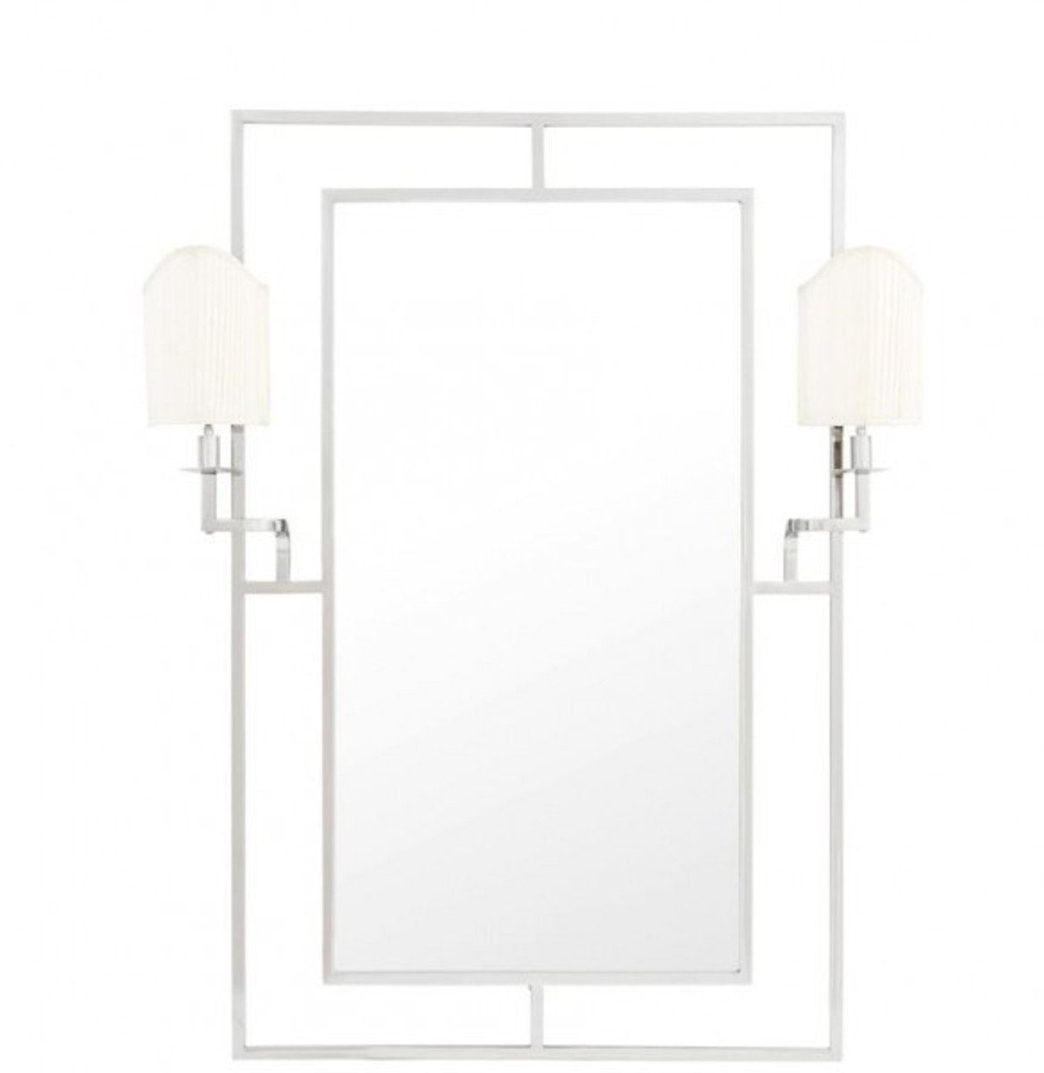 Spiegel Wandspiegel Padrino Nickel Luxus - Designer H Hotel Casa cm Luxus 113 140 Wandspiegel x