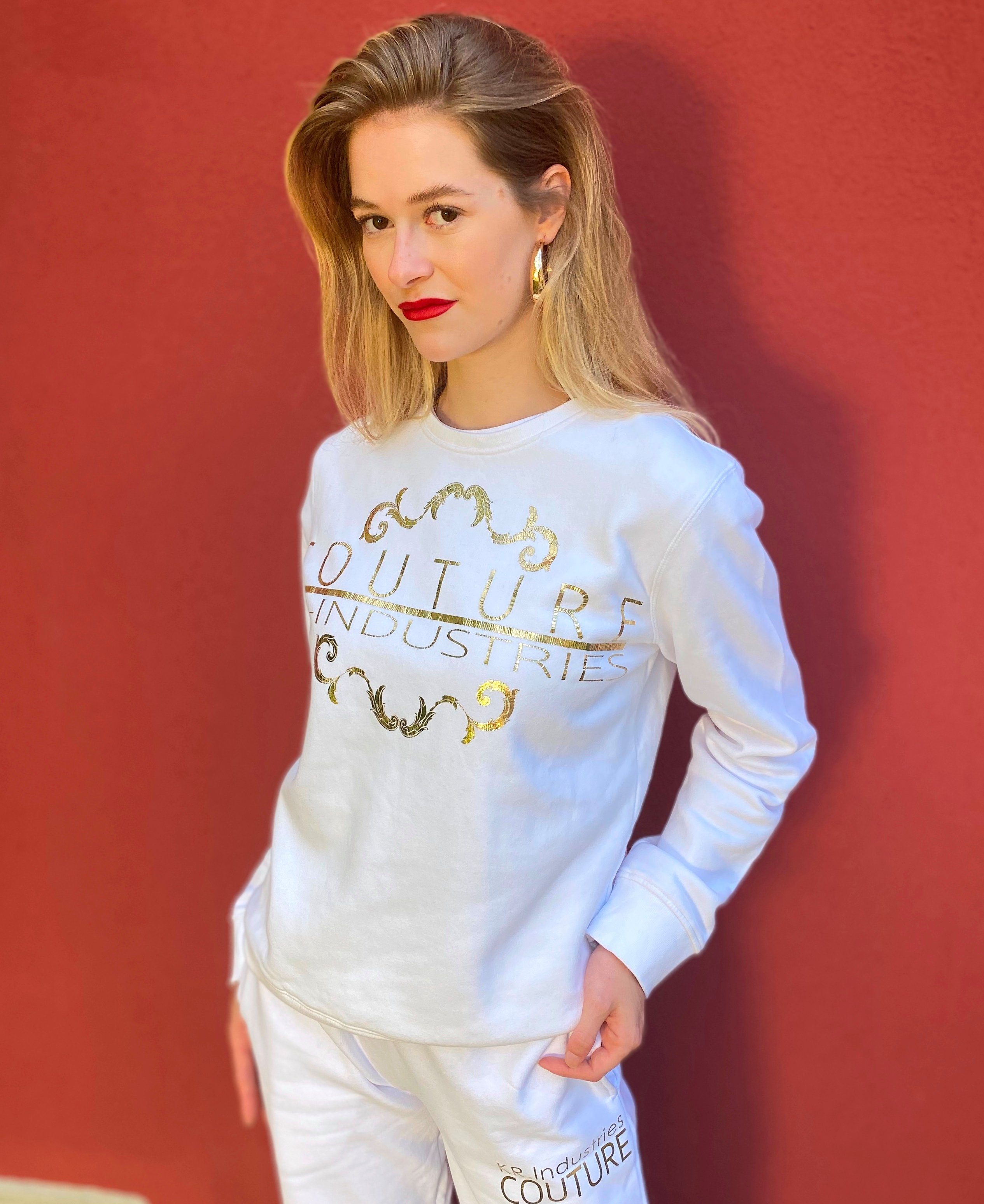 KR-Industries Rundhalspullover Sweat Couture Rundhalsausschnitt