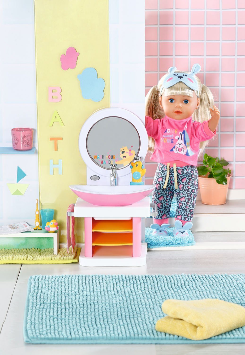 Puppenwaschtisch Bath, und Licht- Baby Zapf mit Soundeffekten Creation® Born
