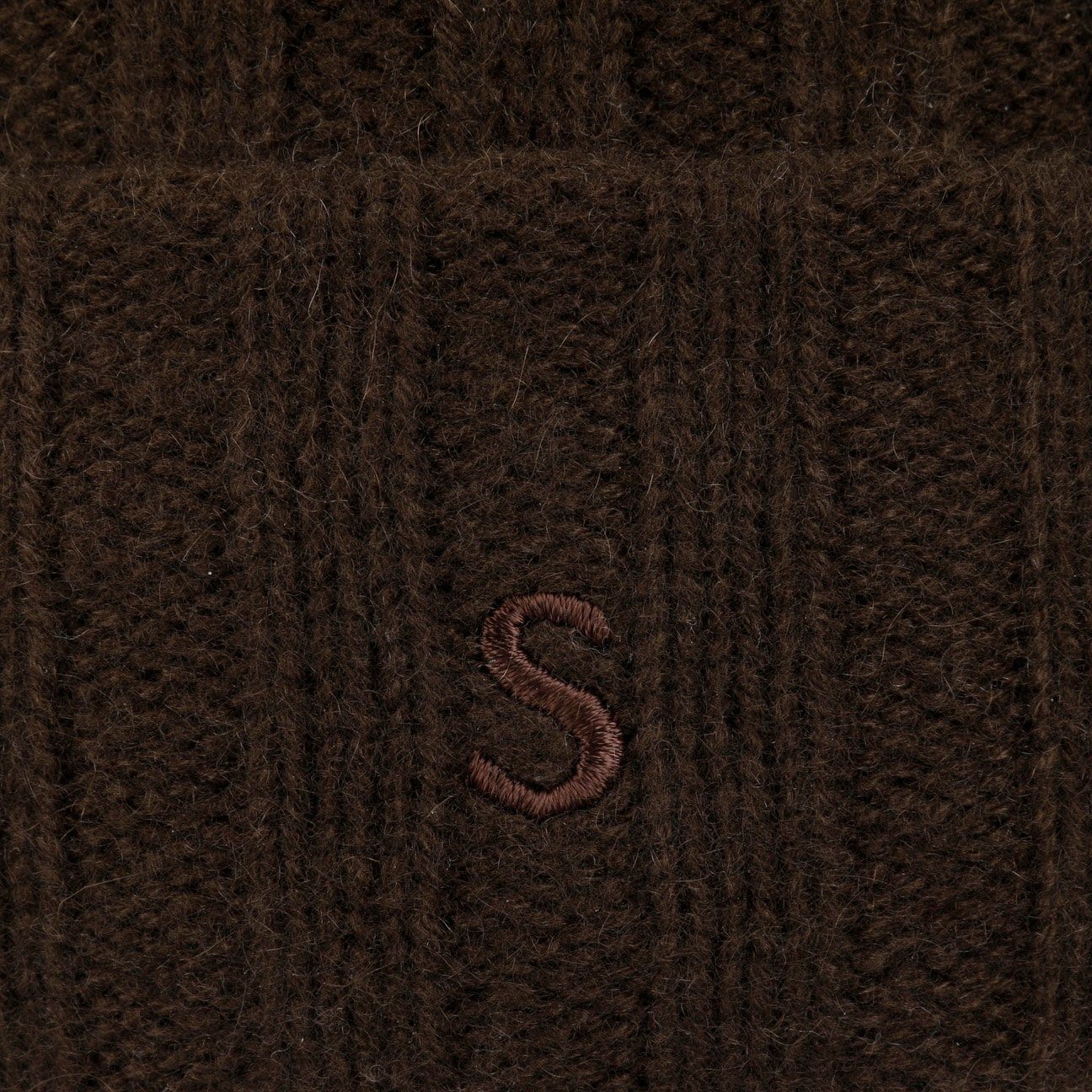 Stetson dunkelbraun Umschlag Strickmütze mit Rippmütze (1-St)