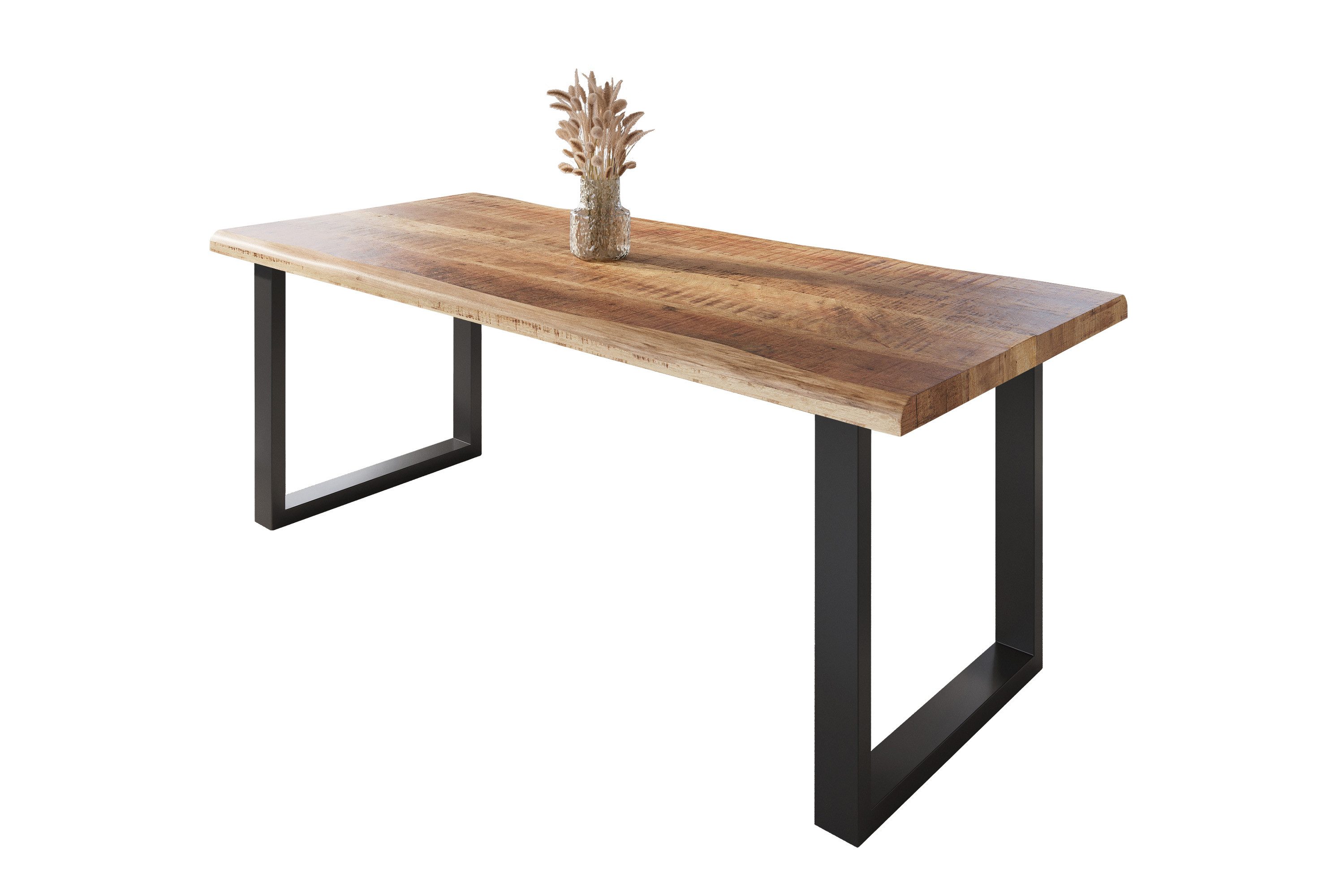 SAM® Esstisch Waves, Mangoholz, gedoppelte Tischplatte, günstig online kaufen