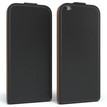 EAZY CASE Handyhülle Flipcase für Apple iPhone 6 Plus / iPhone 6S+ 5,5 Zoll, Tasche Klapphülle Handytasche zum Aufklappen Etui Kunstleder Schwarz