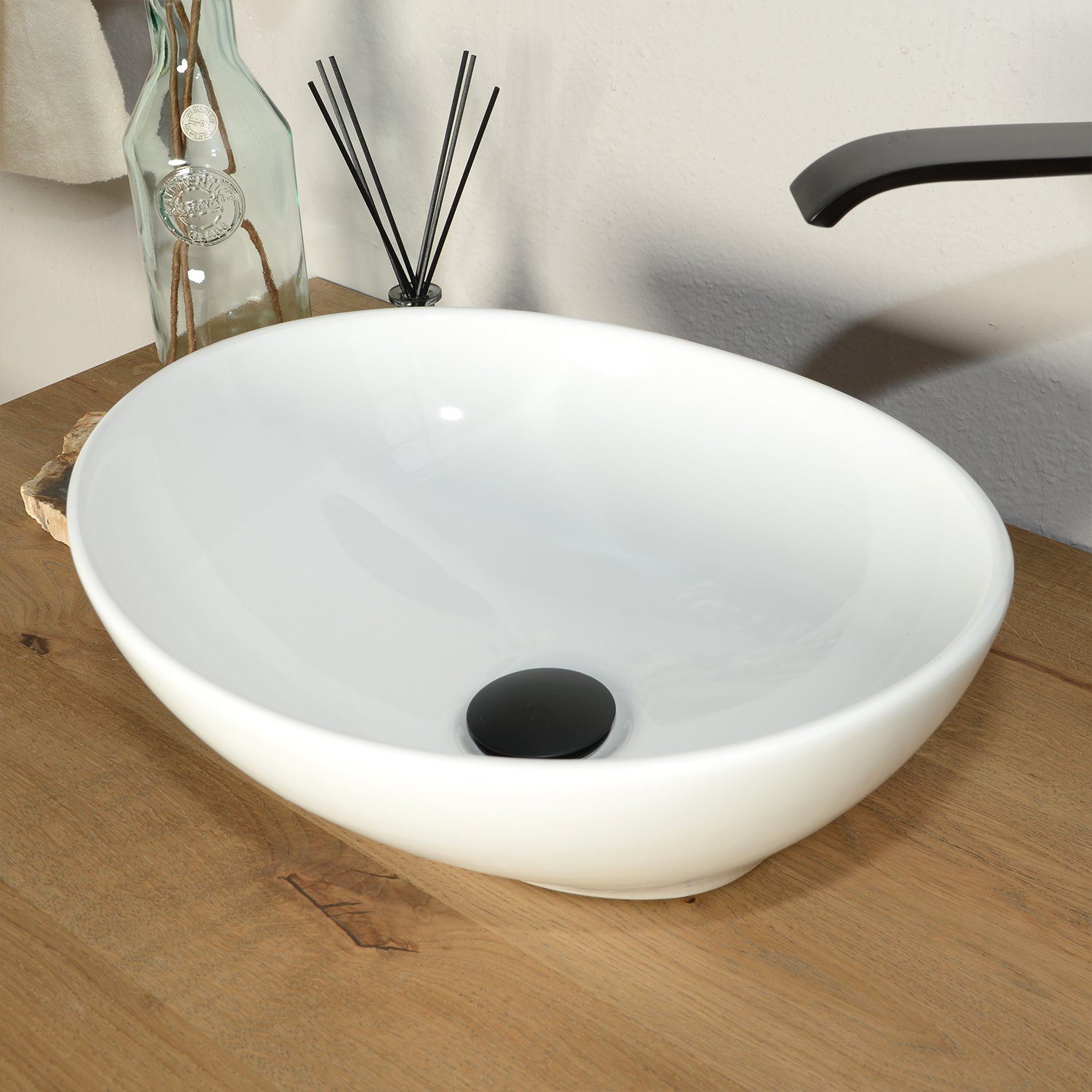 wohnfreuden Aufsatzwaschbecken Keramik Aufsatzwaschbecken 41 cm günstig online kaufen