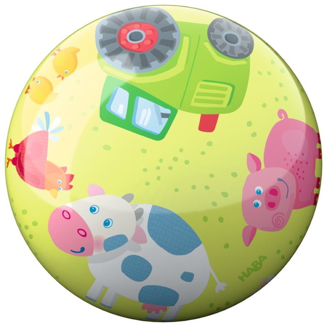 Haba Spielball Kleinkindwelt Ball Kunststoffball Bauernhof Tiere 23 cm Ø 2012745001