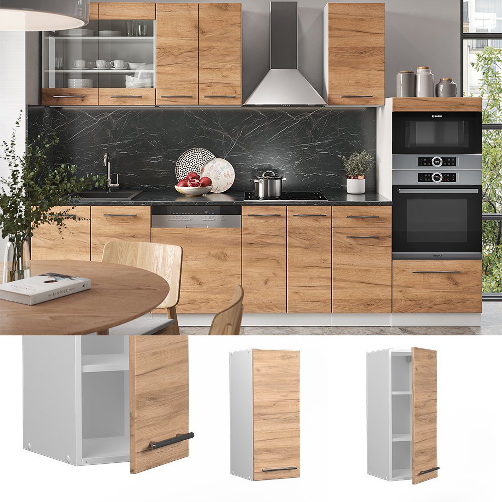 Vicco Hängeschrank Fame-Line, Goldkraft Eiche/Weiß, 30 günstig online kaufen