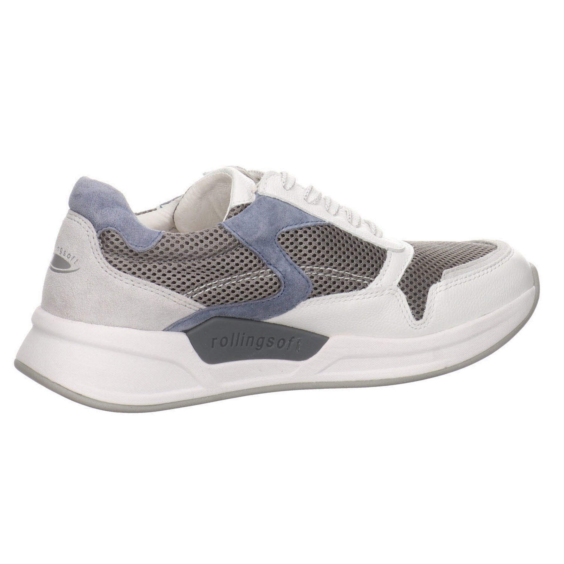 Schnürschuh grau/weiss/nautic Gabor Damen / Leder-/Textilkombination Schuhe Sneaker Sneaker Rollingsoft 41