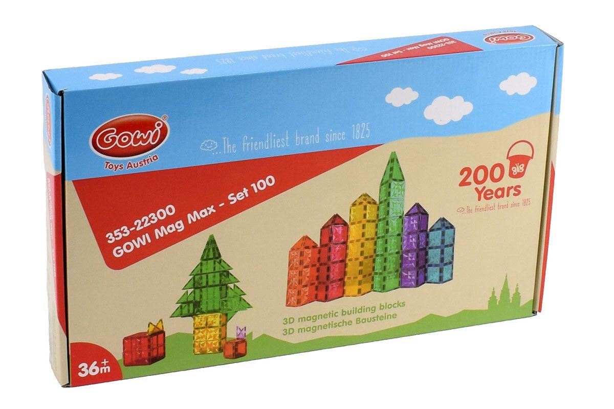 GOWI Mag Max Magnetspielbausteine, (100 St., Set 100)