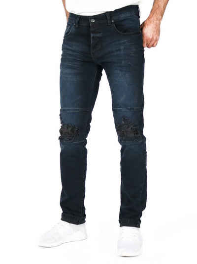 Serseri Jeans Skinny-fit-Jeans Slim Skinny Biker Jeans - 4666 Blau - Länge 30