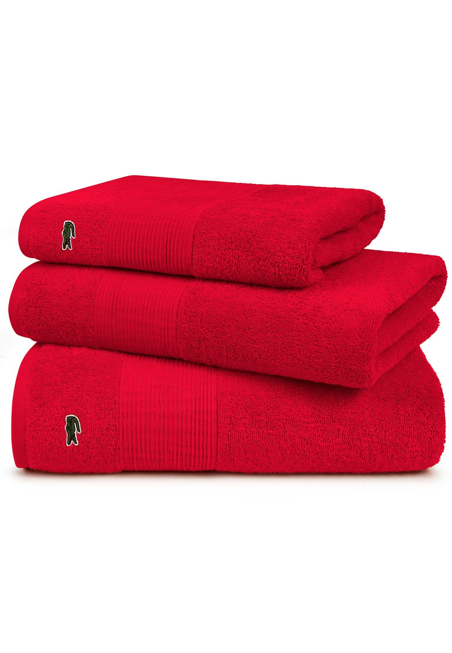 Lacoste Badetuch LE ROUGE 100% Baumwolle CROCO, L