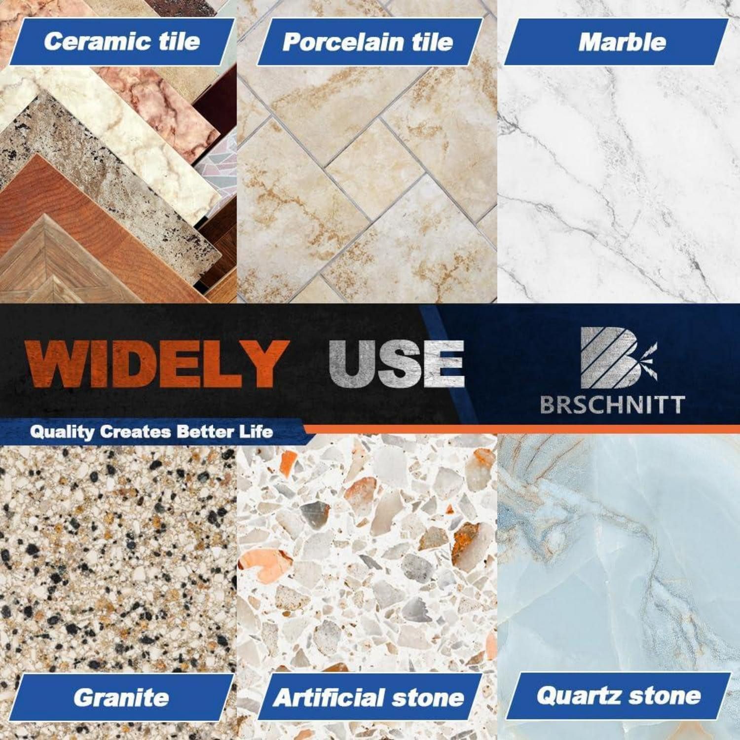 LuxusKollektion Fliesenbohrer Bohrkrone Diamant Fliesenbohrer Feder Keramik Granit Marmor 50mm 1