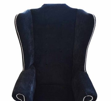 JVmoebel Ohrensessel Chesterfield Ohrensessel Design Luxus Stoffsofas Textil 1 Sitzer, Made In Europe