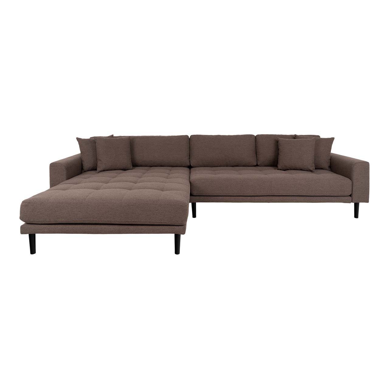 links Braun gewendet Loungesofa Lido Kissen Sofa mit 4 ebuy24 Sofa,