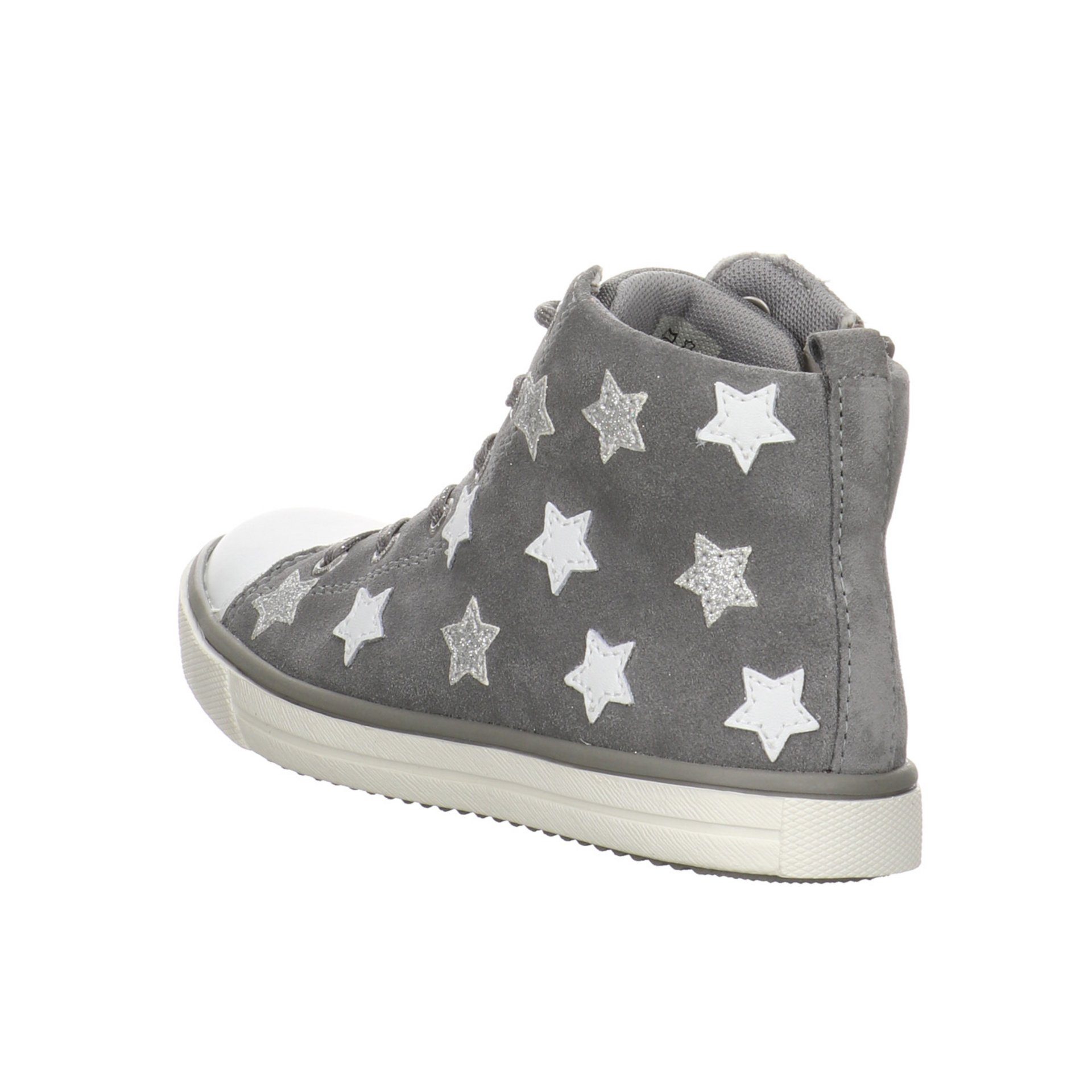 grau-mittel Veloursleder High-Top Sneaker Sneaker gemustert Lurchi Starlet Veloursleder