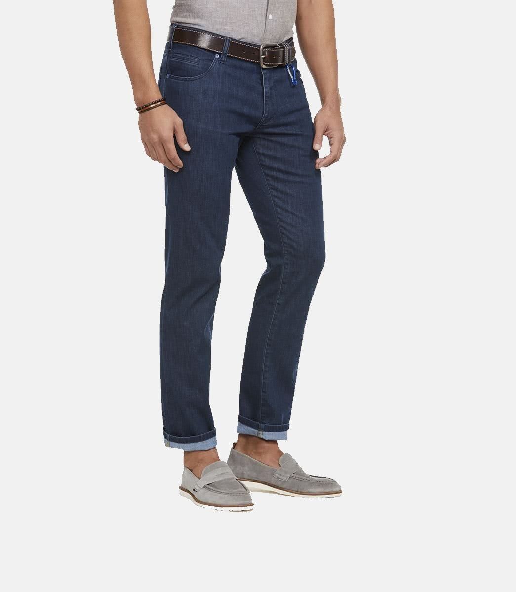 MEYER Chinos M5 Slim Coolmax Denim Five Pocket, M5 Serie