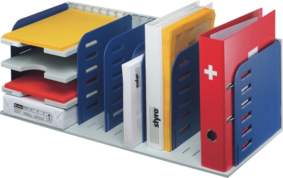 STYRO Briefablage Sortierstation Styrorac grau/blau