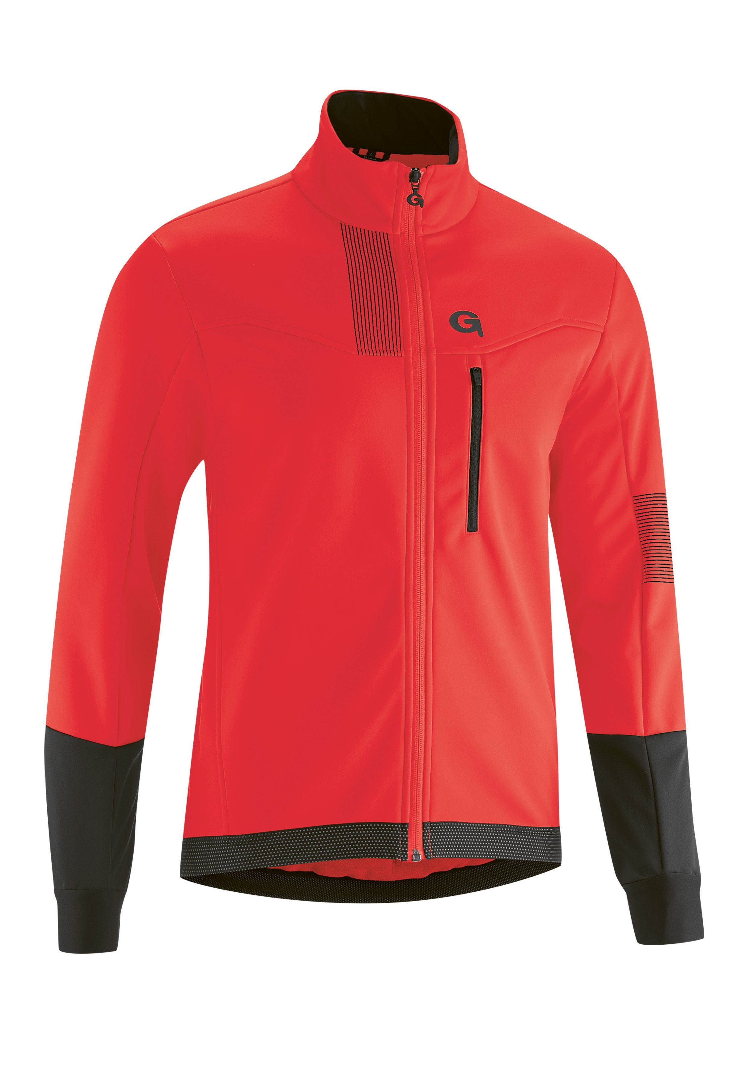 Gonso Fahrradjacke Valaff Herren Softshell-Jacke, Windjacke atmungsaktiv und wasserabweisend rot