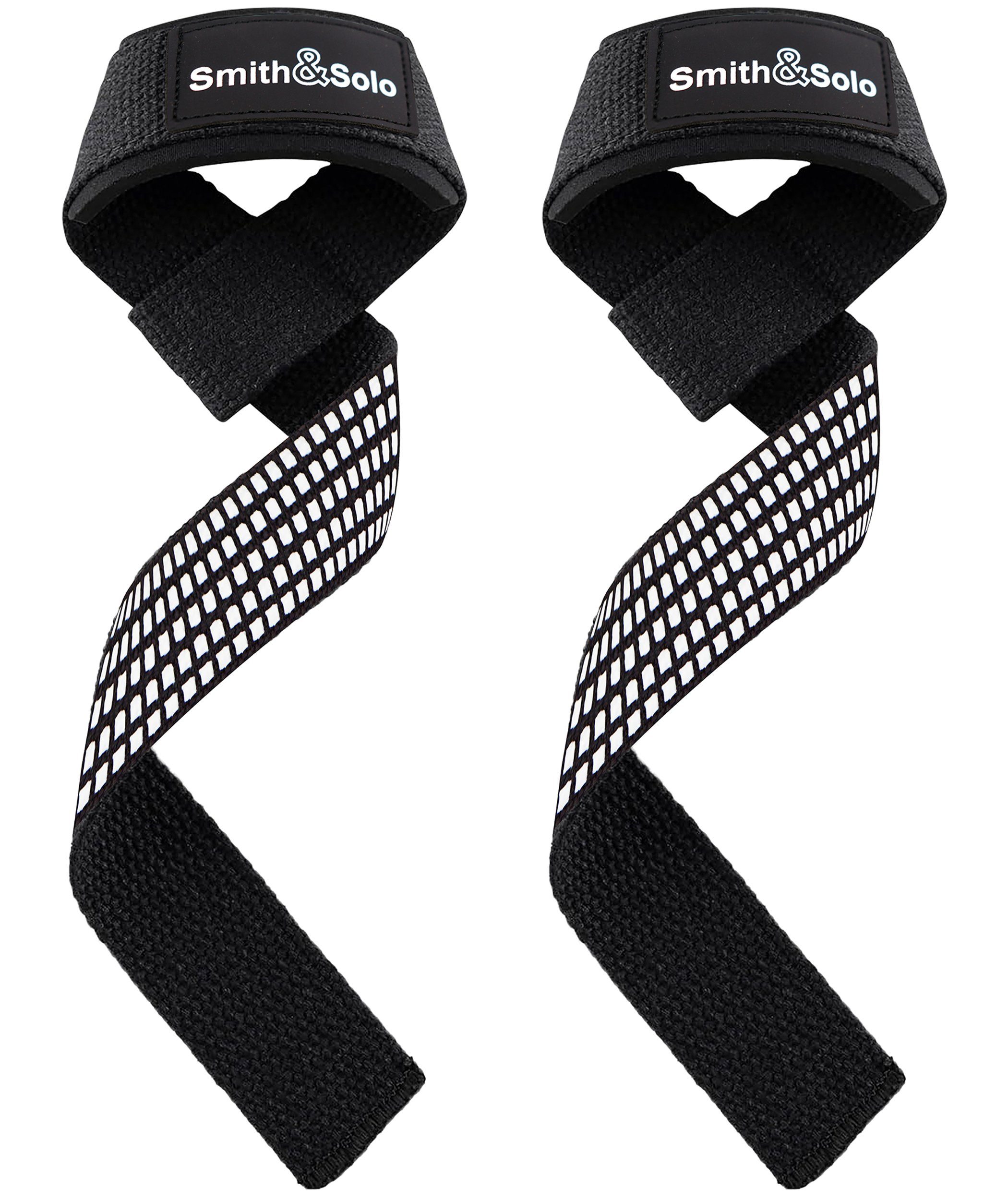 Smith & Solo Zughilfe Zughilfen für Krafttraining,Gym Zubehör, Lifting Straps Bodybuilding (2-tlg), 100% Baumwolle