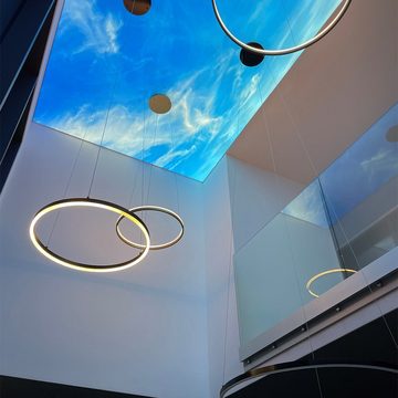 s.luce Pendelleuchte LED Hängeleuchte Ring 40 direkt oder indirekt Aluminium, Warmweiß