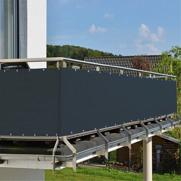 Hoberg Balkonsichtschutz Sicht- und Windschutz 90 x 500 cm Anthrazit