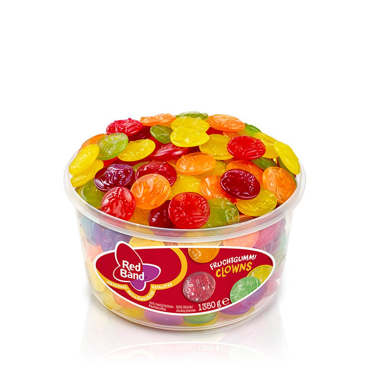 Red Band Süßigkeit, Red Band Clowns Fruchtgummi bunte Taler mit Fruchtgeschmack 1350g