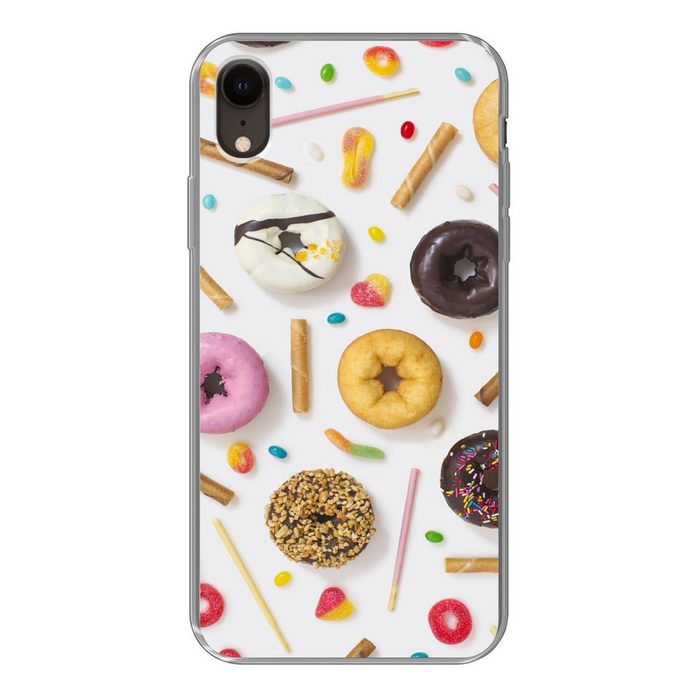 MuchoWow Handyhülle Donuts Süßigkeiten und Kekse Handyhülle Apple iPhone XR Smartphone-Bumper Print Handy