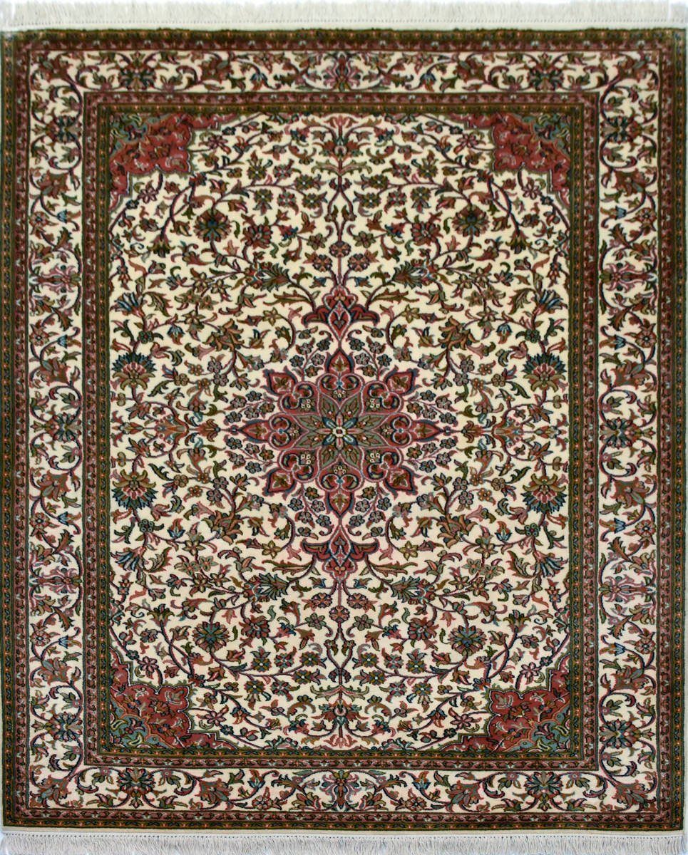 Seidenteppich KASHAN 12185 von KAYOOM - 10 mm Gesamthöhe