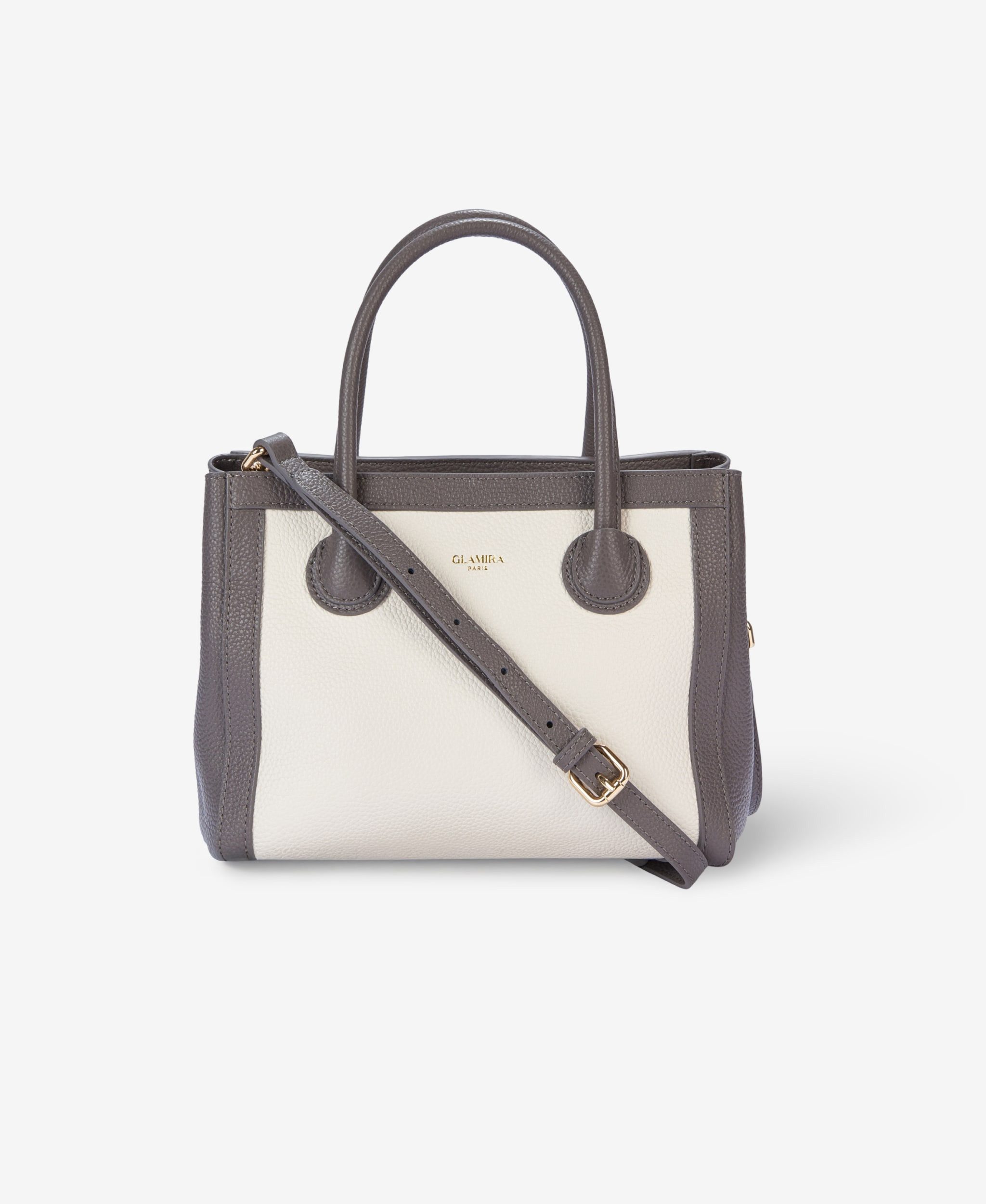 GLAMIRA Handtasche UrbanSphere Weiße Henkeltasche (1-tlg), echt Leder