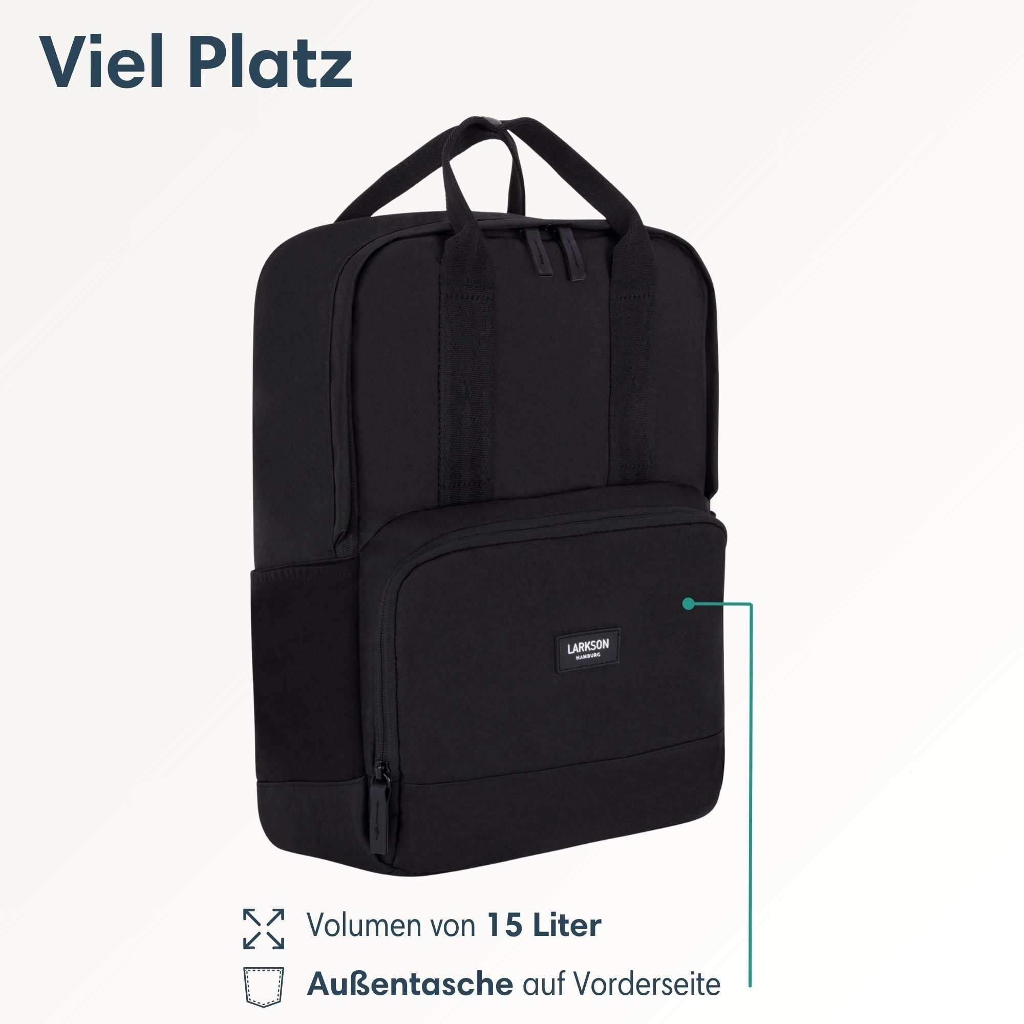 LARKSON Cityrucksack No 6 Laptop Rucksack Damen Herren (1-tlg), Tagesrucksack, Laptopfach, Wasserabweisend