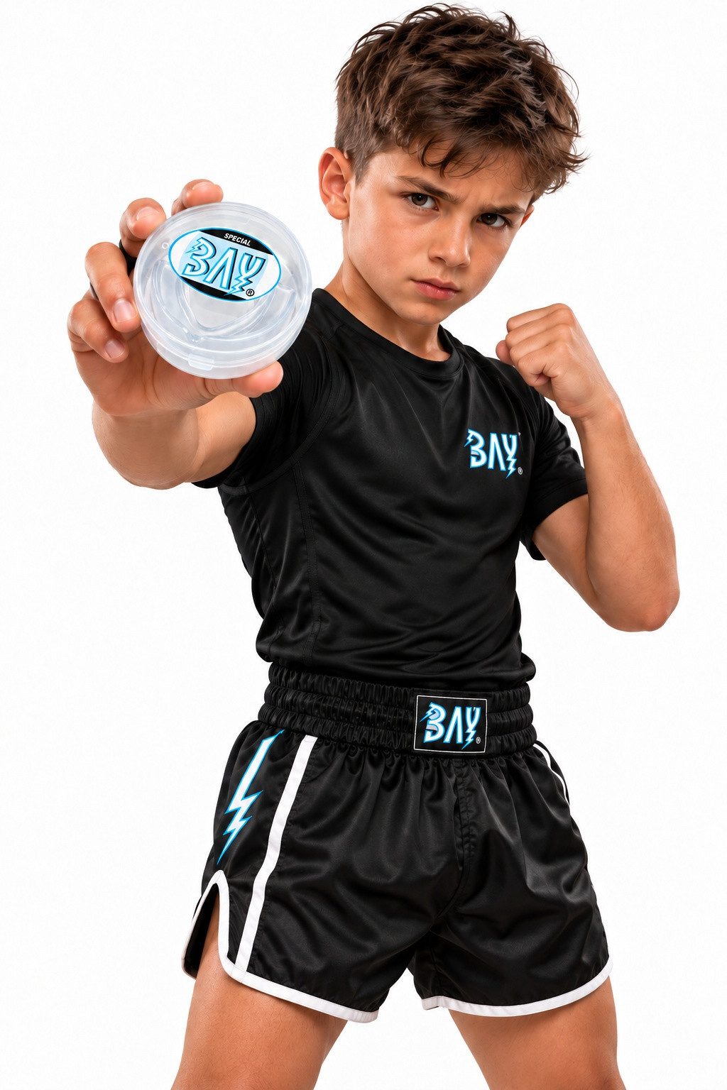 BAY-Sports Zahnschutz Zahnschützer mit Klick Box Kinder transparent Sport Mundschutz, Deutsche Marke, Anpassung im Wasserbad – Bild 3 von 5