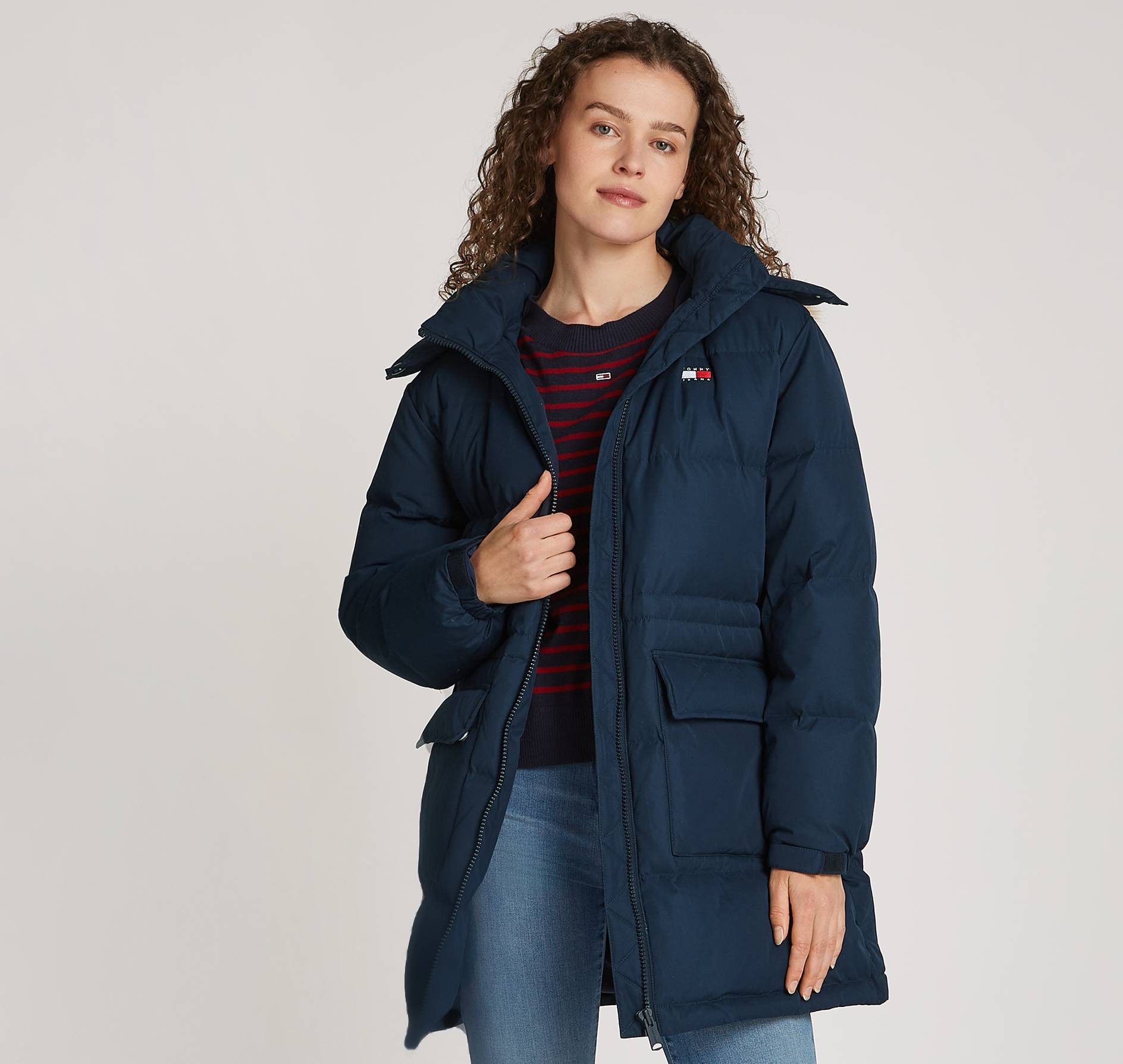 Tommy Jeans Steppjacke TJW MIDI ALASKA FAUX FUR mit Fellimitat