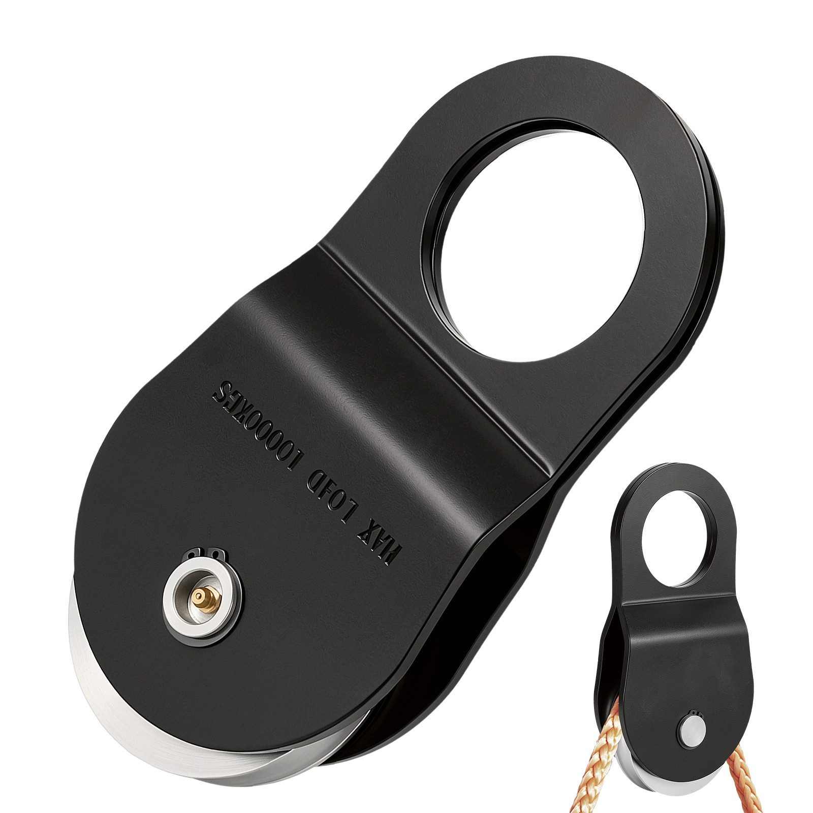 BlingBin Umlenkrolle 10T für Seilwinde, Stahl, für Seile bis 15 mm, (Seilwinden-Umlenkrolle, 1 St., 1tlg), Lenkrolle zur Umleitung des Seilzugs, Seilrolle für Flaschenzug