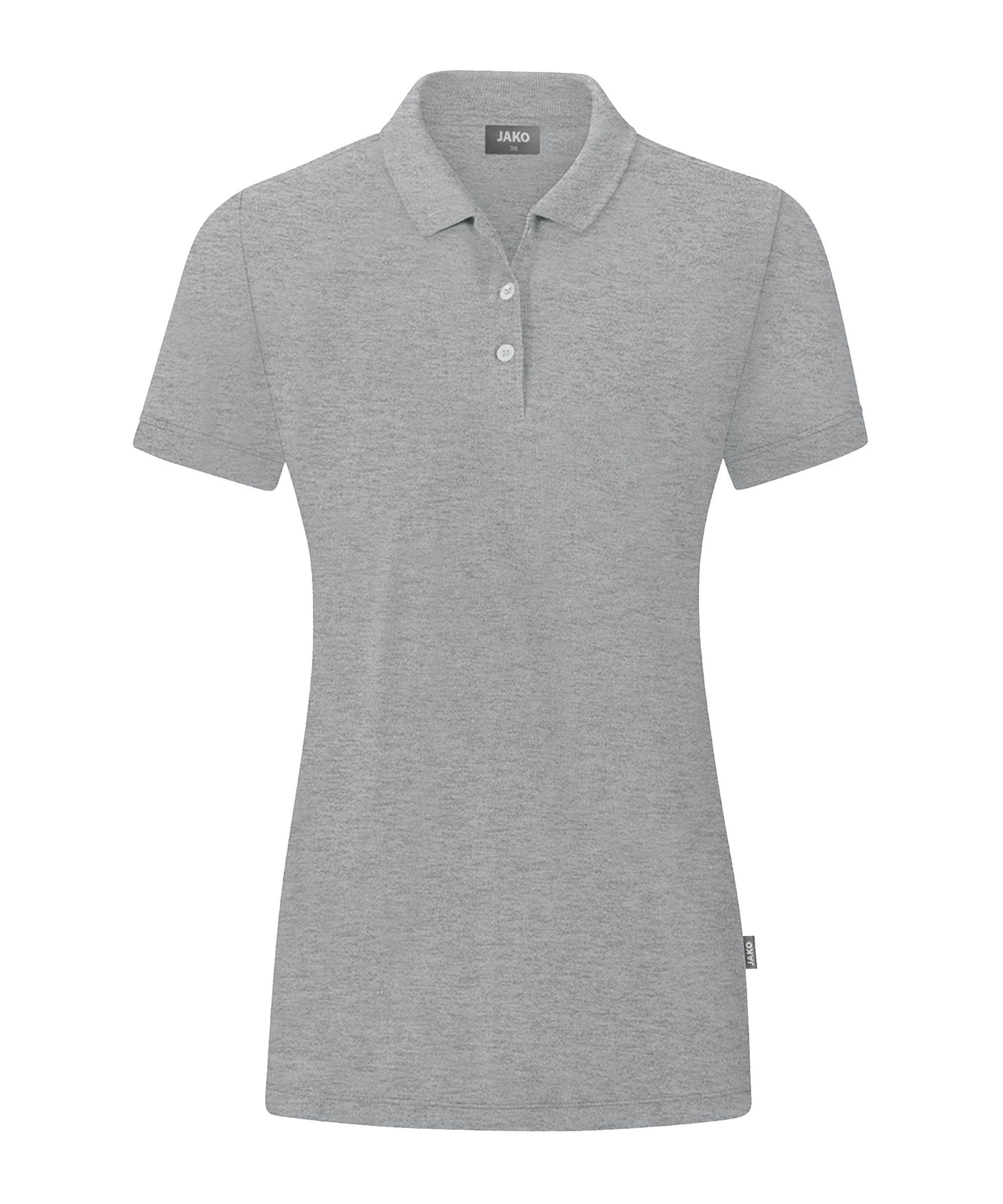 Jako Poloshirt Organic Poloshirt Damen Nachhaltiges Produkt grau