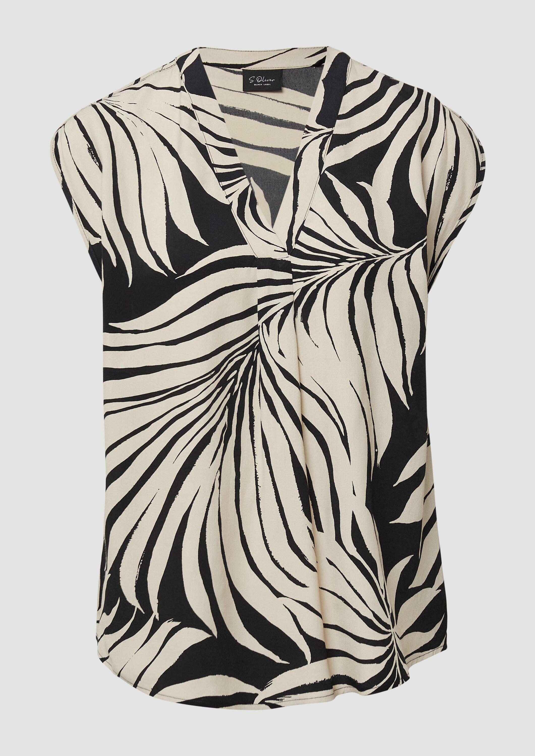 s.Oliver Blusentop Bluse Fließende Viskosebluse mit floralem Print