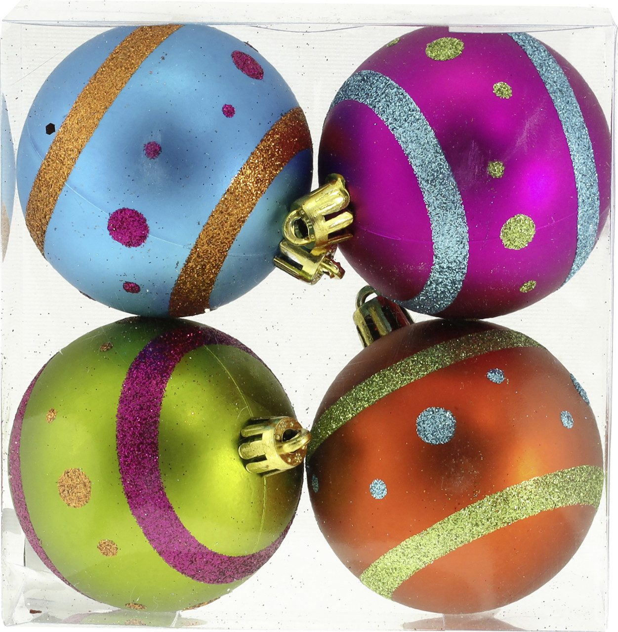 Rodermund Weihnachtsbaumkugel Weihnachtskugeln aus Kunststoff Ø 6 cm bunt 4