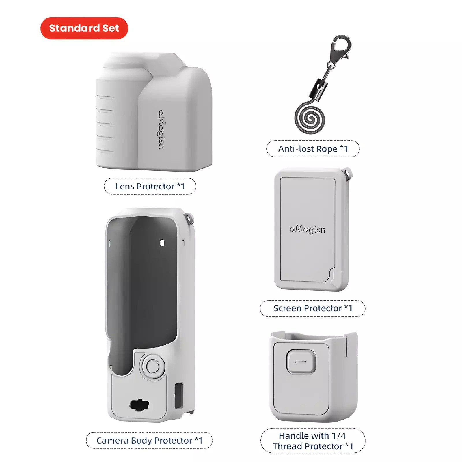 aMagisn Kamera-Hülle Schutzhülle Silikon für DJI Osmo Pocket3 mit Lanyard Linsenabdeckung