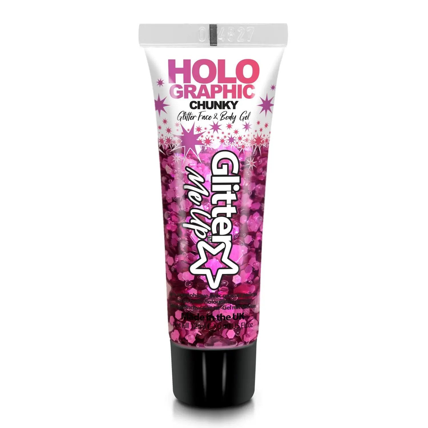 PaintGlow Theaterschminke Glitter Me Up – Holografisches Chunky Glitter Gel für Gesicht & Körper (Einzelne Tube)