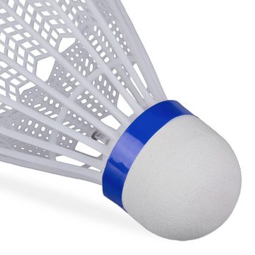 relaxdays Badmintonball Federball leuchtend 8er Set