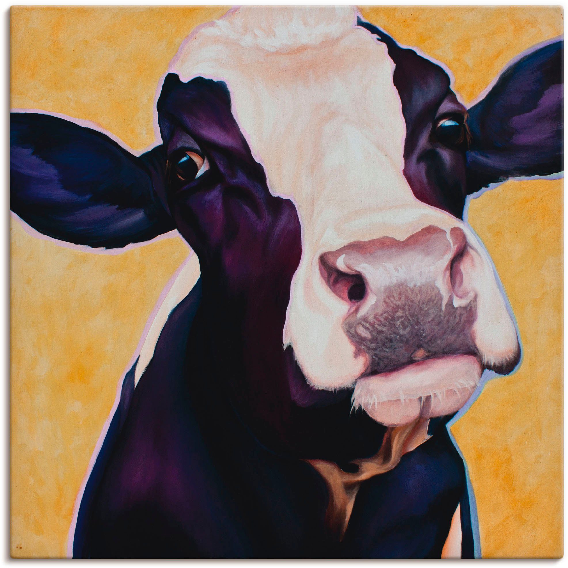 Preisgrenzen durchbrochen!! Artland Wandbild Kuh in als oder Leinwandbild, Haustiere Größen St), (1 Wandaufkleber Gertie, Poster versch