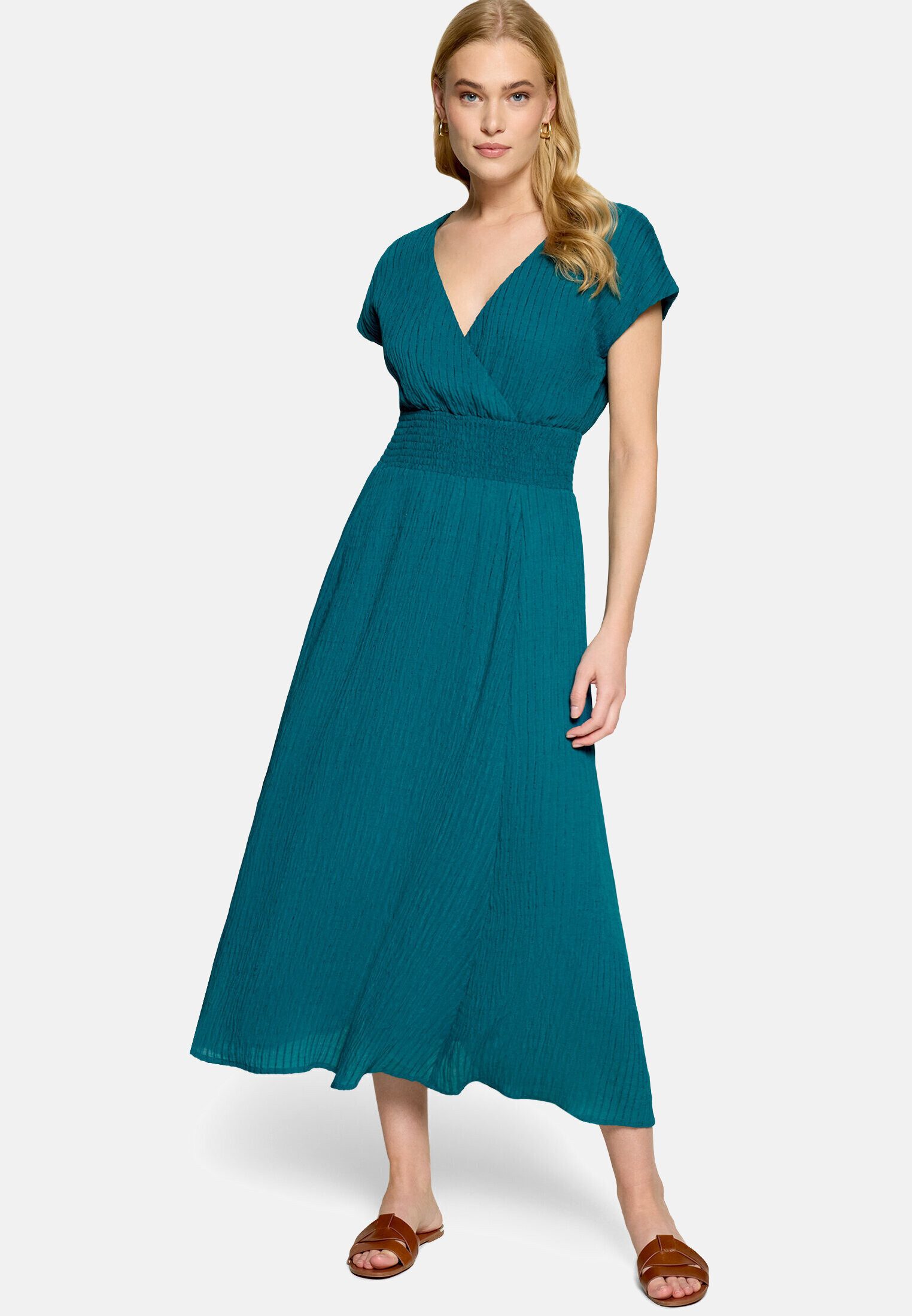 Zero Maxikleid Damen mit elastischem Bund Material