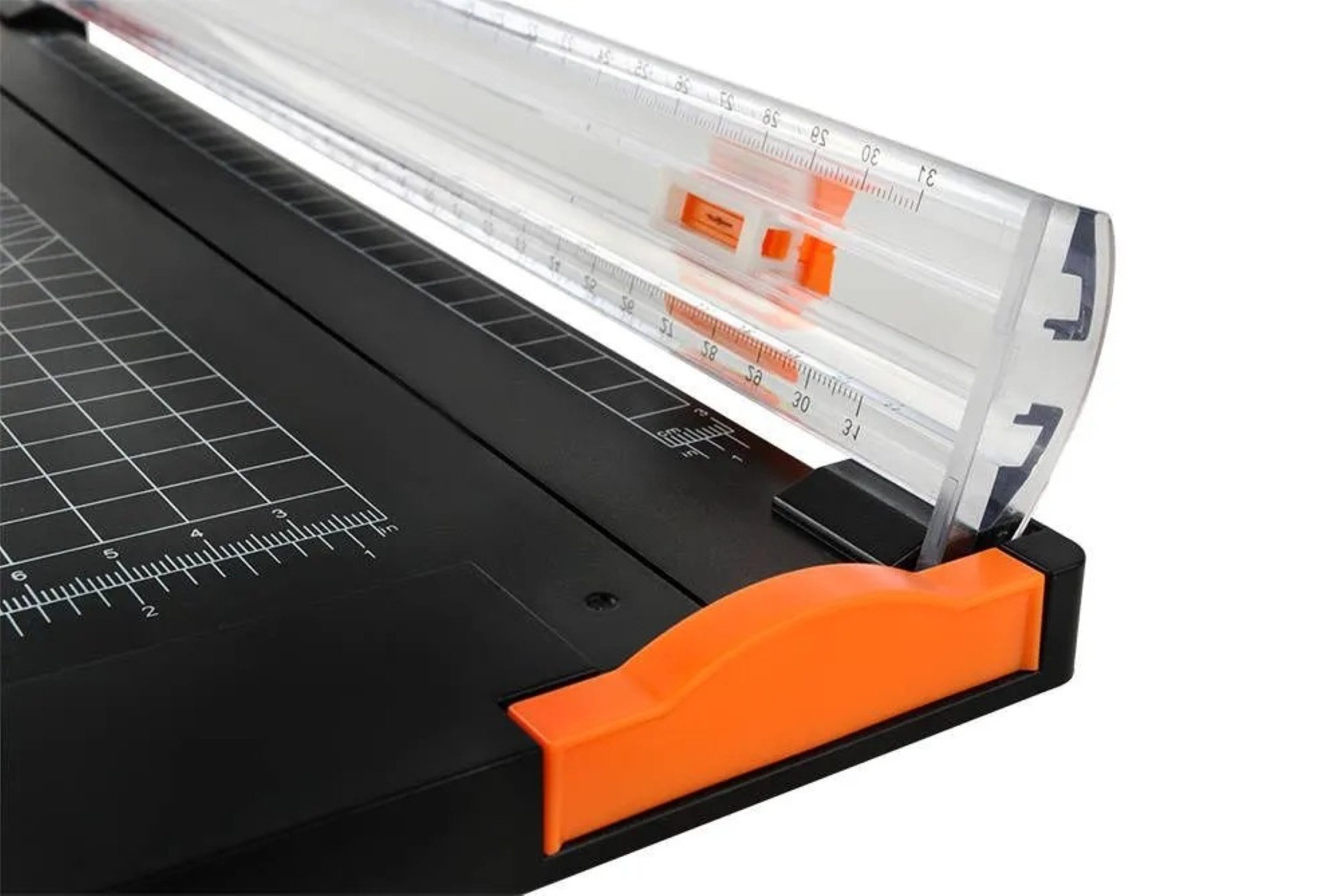 BIGSTREN Papierschneidegerät Papierschneidegerät Papierschneider A3 Rollenschneider Guillotine, A3 Format, präzise Winkelskala, Sicherheitsklinge, Rasterführung – Bild 4 von 5
