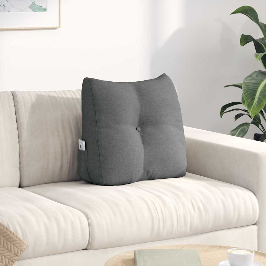 vidaXL Auflagekissen vidaXL Rücken Kissen Dunkelgrau 45 x 24 x 50 cm Stoff