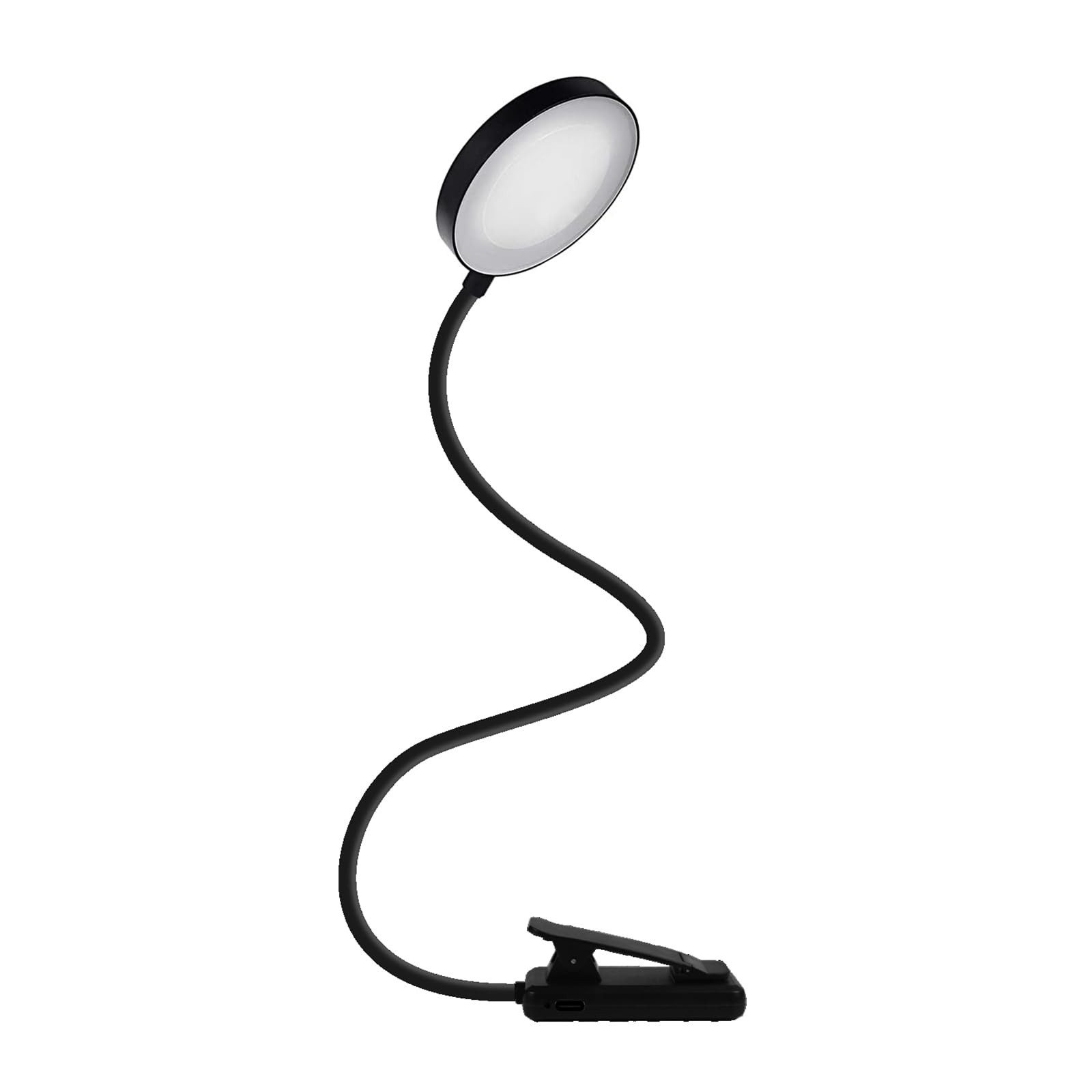 LQWELL LED Leselampe Leselampe Buch Klemme im Bett, USB Wiederaufladbare Leselicht, LED fest integriert, mit 3 Farbtemperaturen, 10 Helligkeitsstufen & Stufenloses Dimmen, 360° Flexibel Buchlampe für Kinder, Buchliebhaber