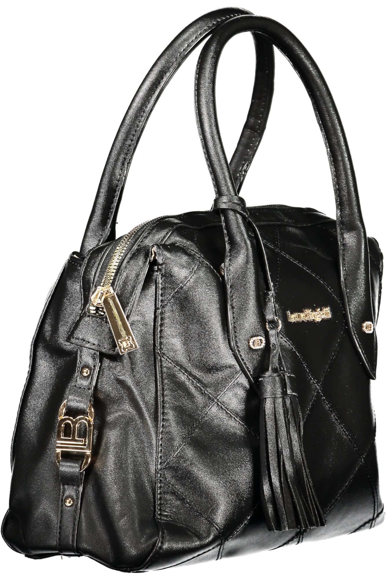 Laura Biagiotti Umhängetasche, Elegante Schwarze Damentasche mit Multifunktion und Kontrastdetails