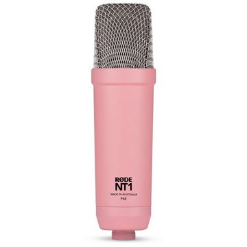 RØDE Mikrofon NT1 Signature Pink (Studio-Mikrofon), mit Gelenkarm-Stativ