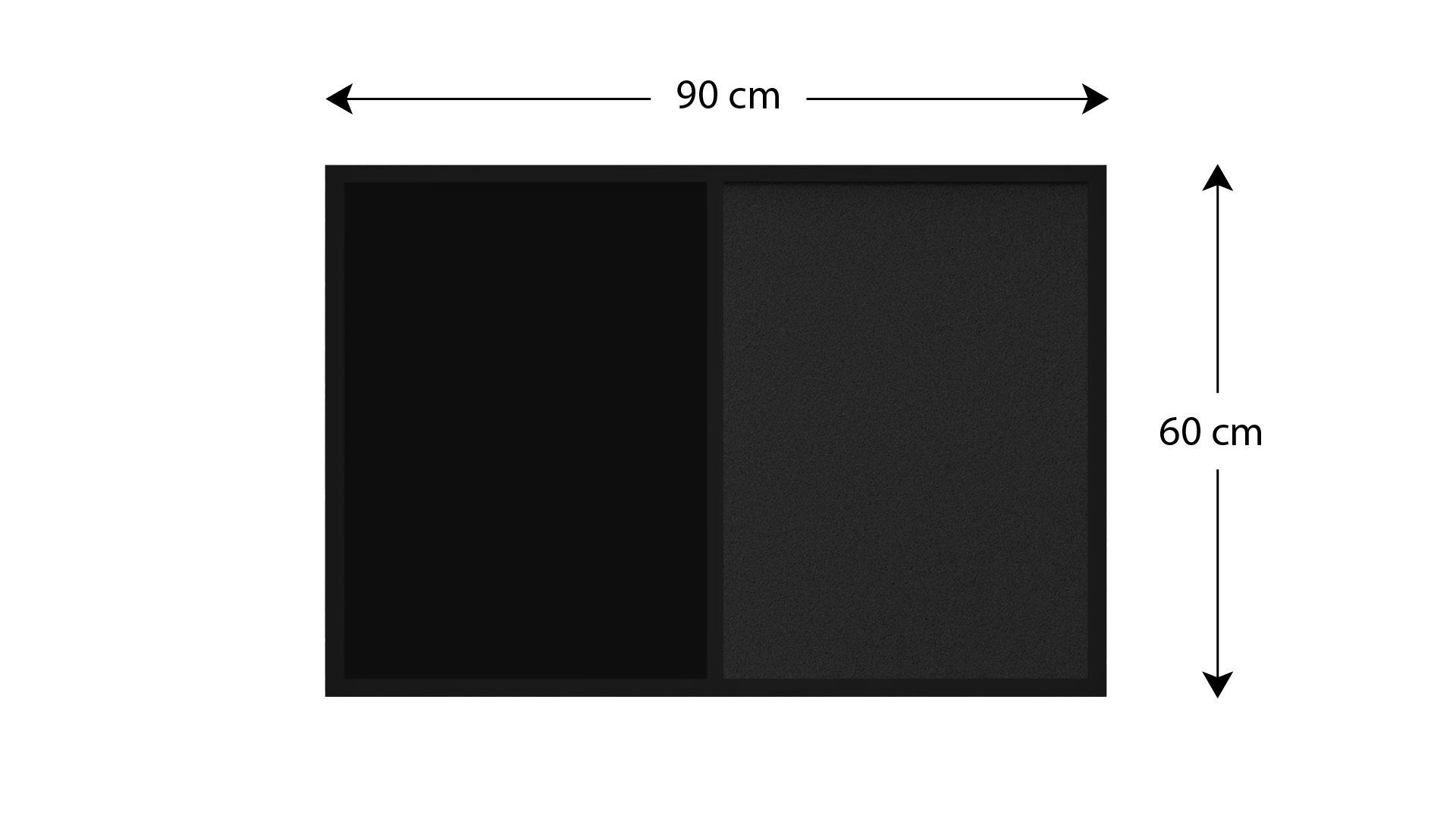 ALLboards Tafel Kombitafel Kork / schwarz magnetisch Holzrahmen schwarz lac günstig online kaufen