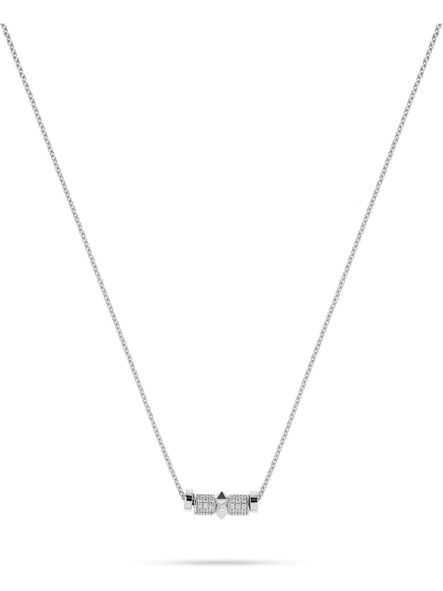 Silberkette JETTE Damen-Kette 925er Silber, recycelt Zirkonia