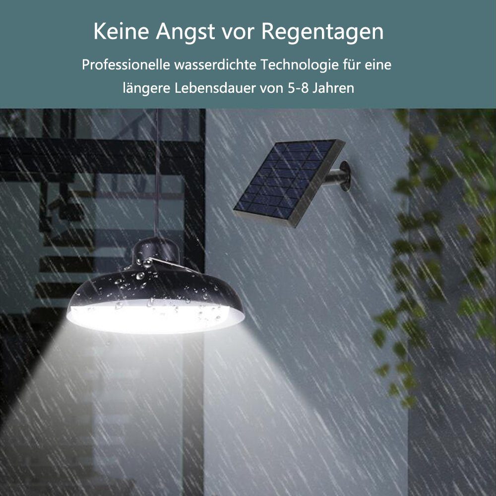 Solarleuchte für LED GelldG 4 Solar Außen mit Hängelampen Modi Bewegungsmelder, Solarlampen