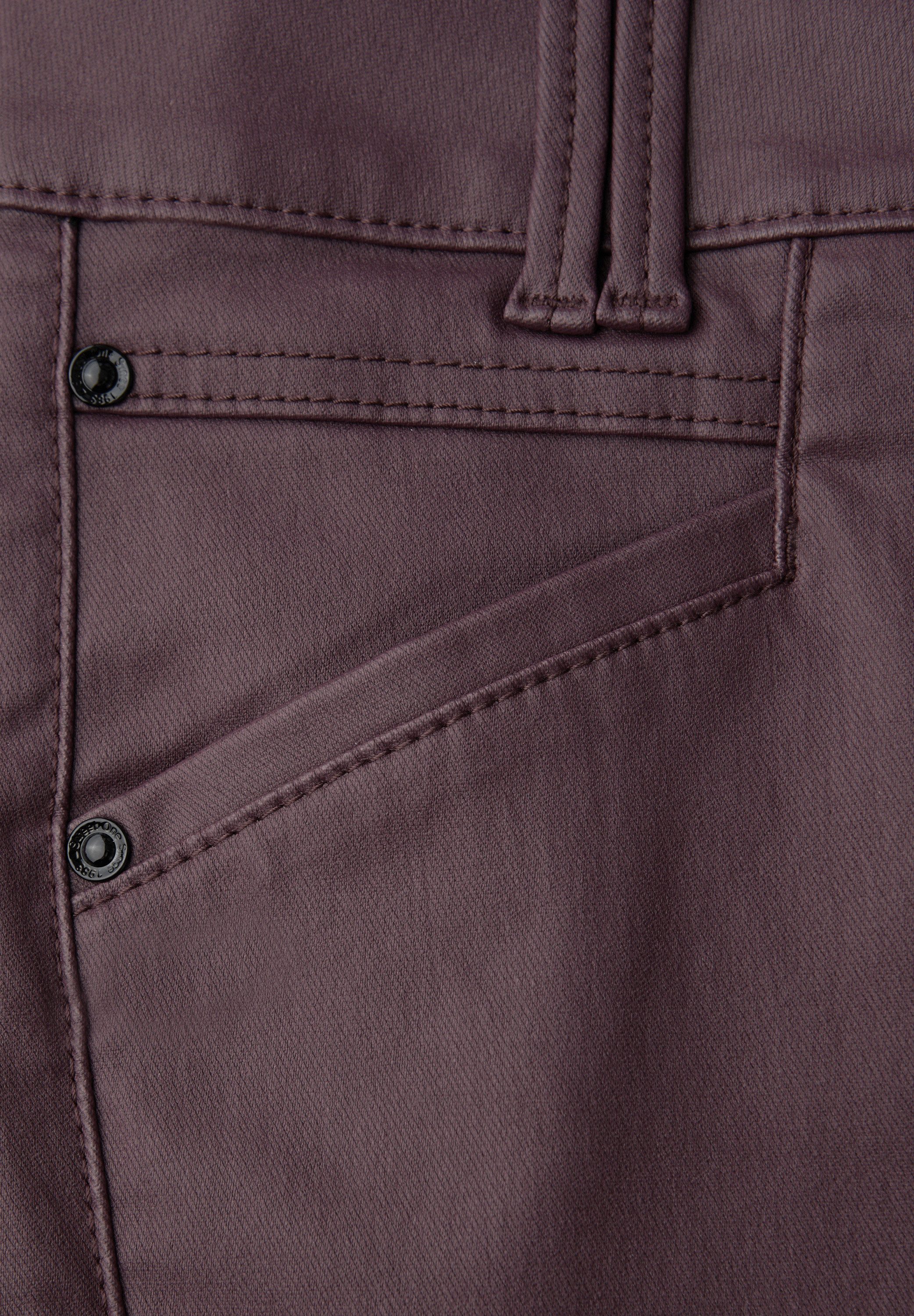 STREET ONE Lederimitathose mit Coating